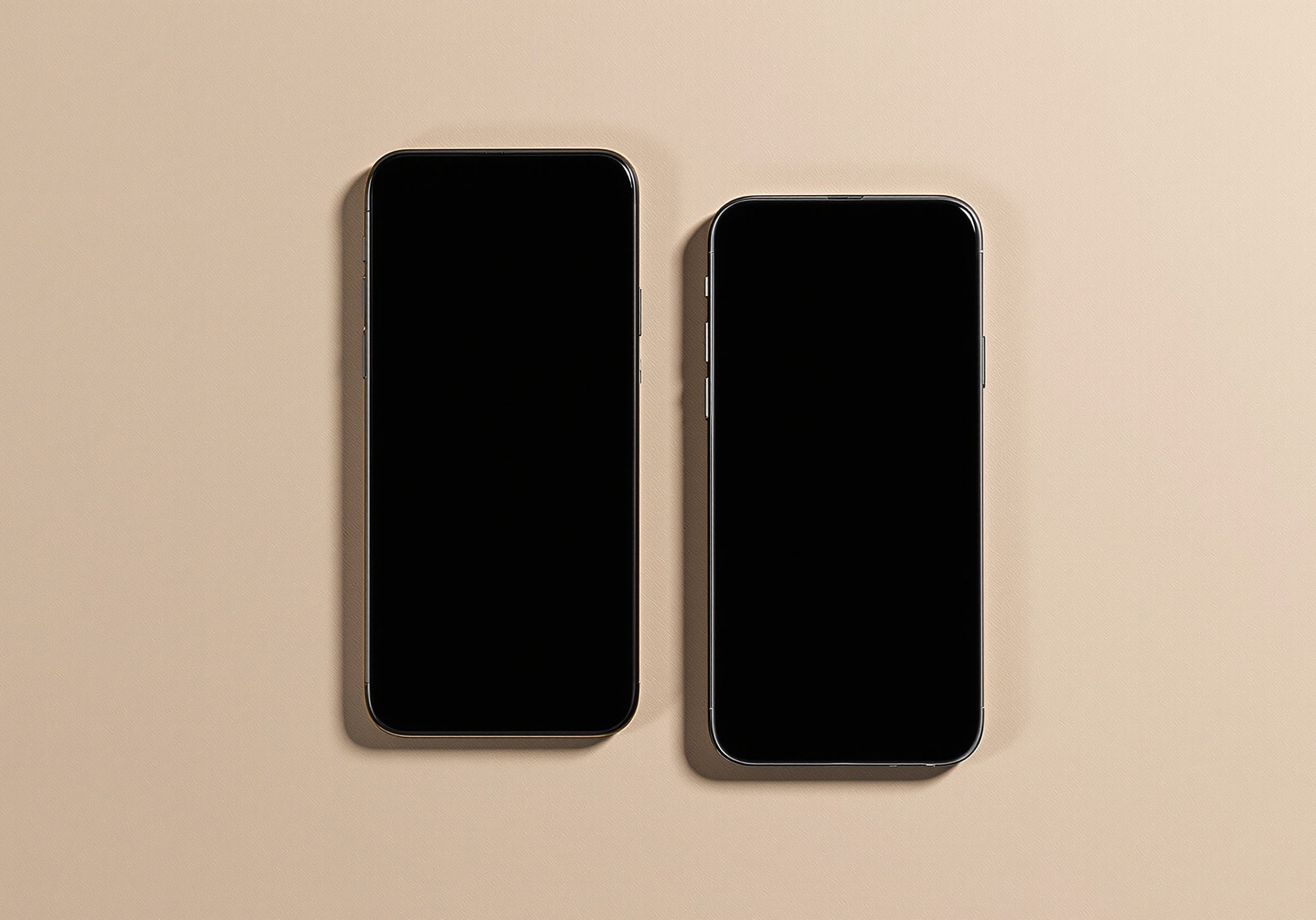 Two phones on a neutral surface showing the STARTUPIT project feed and a message thread.