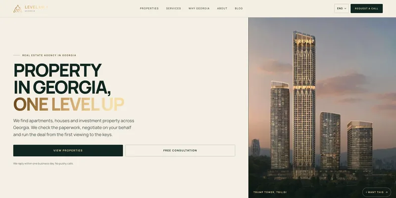 Скриншот проекта LevelUp Georgia, 1